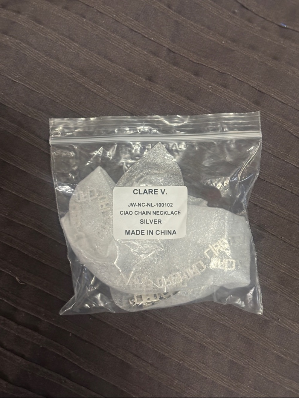 Clare V. Ciao Chain Silver Necklace Like New - Picture 4 of 4